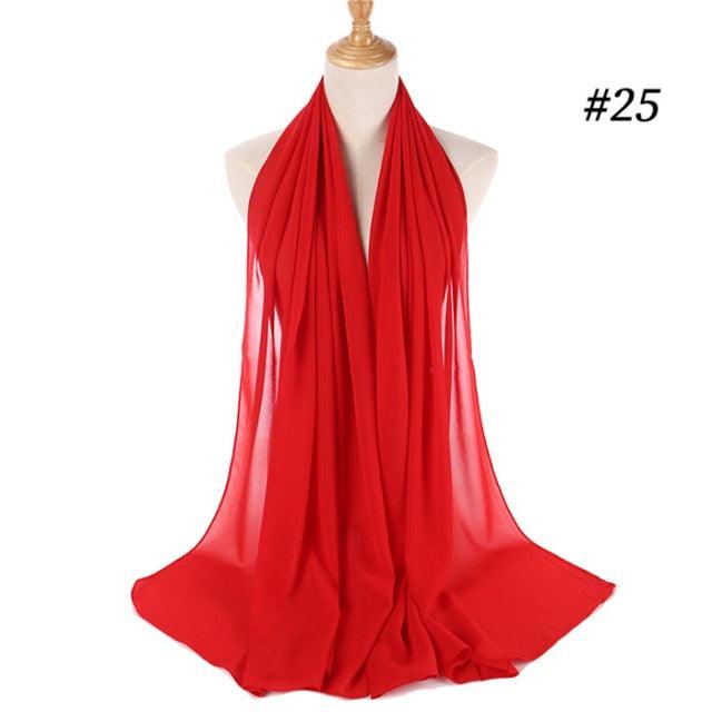Winter Fashion Long Solid Color Soft Muslim Bubble Chiffon Hijab Scarf Shawls Hijab Elegant Scarf Wrap Lightweight Islamic Head Wear Escharpe Shawls Headband Wraps Lightweight Head Scarves Ladies Hijabs For Women