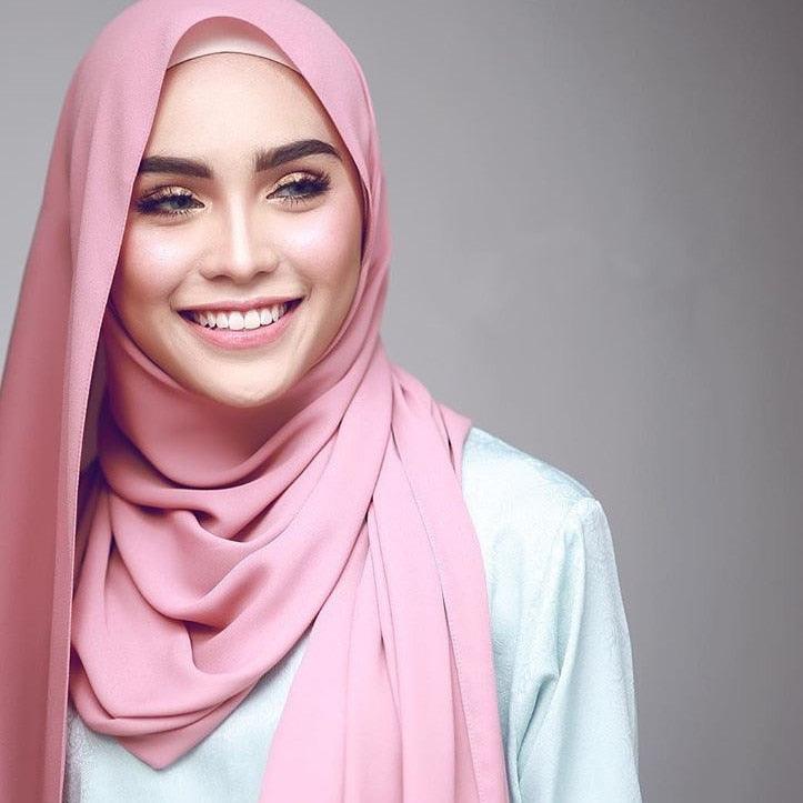 Winter Fashion Long Solid Color Soft Muslim Bubble Chiffon Hijab Scarf Shawls Hijab Elegant Scarf Wrap Lightweight Islamic Head Wear Escharpe Shawls Headband Wraps Lightweight Head Scarves Ladies Hijabs For Women