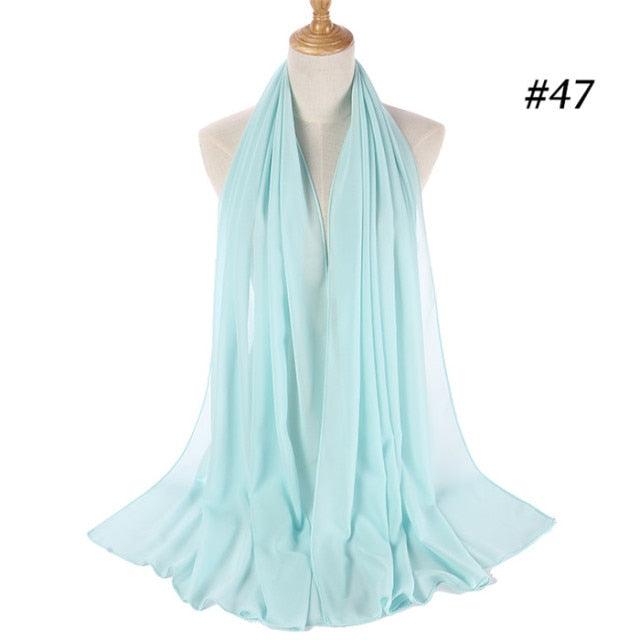 Winter Fashion Long Solid Color Soft Muslim Bubble Chiffon Hijab Scarf Shawls Hijab Elegant Scarf Wrap Lightweight Islamic Head Wear Escharpe Shawls Headband Wraps Lightweight Head Scarves Ladies Hijabs For Women