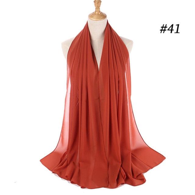 Winter Fashion Long Solid Color Soft Muslim Bubble Chiffon Hijab Scarf Shawls Hijab Elegant Scarf Wrap Lightweight Islamic Head Wear Escharpe Shawls Headband Wraps Lightweight Head Scarves Ladies Hijabs For Women