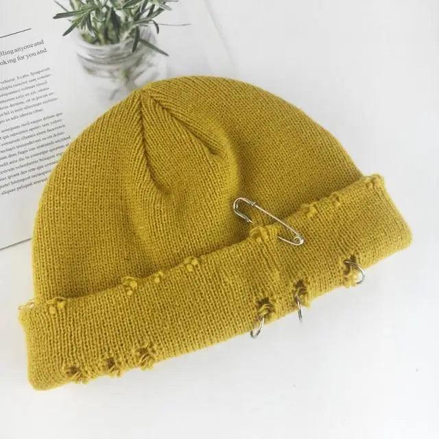 Winter Hat Women Knitted Fashion Warm Thick Hat Autumn Hip Hop Hole Beanies Unisex Basic Cap For Both Men Women Knitted Beanies Fashion Warm Hat