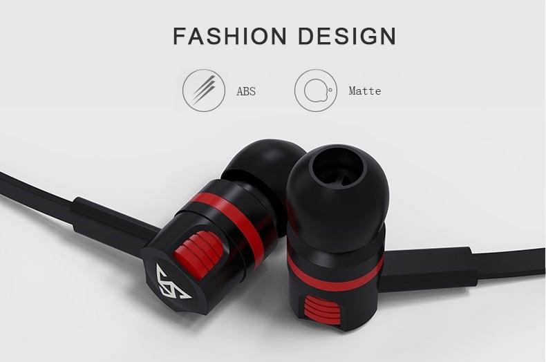 Wired in-Ear Headphones With Tangle-Free Cord Noise Isolating Bass Driven Sound Metal Earphones Carry Case Ear Bud Tips In-ear Earphone Super Bass Sound Sport Headset With Mic for Phones Ear Phone For Women 3.5mm
