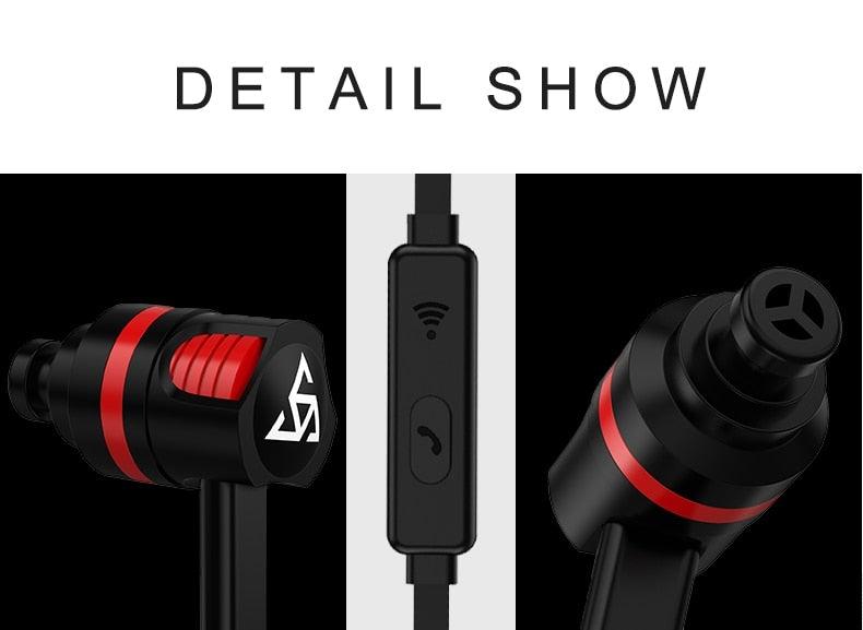 Wired in-Ear Headphones With Tangle-Free Cord Noise Isolating Bass Driven Sound Metal Earphones Carry Case Ear Bud Tips In-ear Earphone Super Bass Sound Sport Headset With Mic for Phones Ear Phone For Women 3.5mm