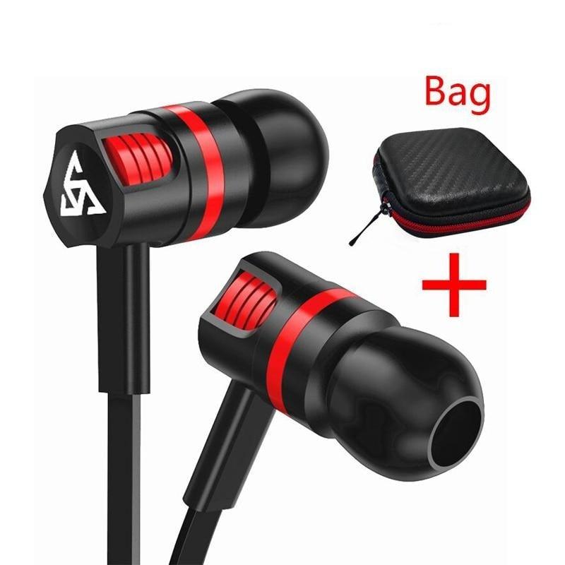 Wired in-Ear Headphones With Tangle-Free Cord Noise Isolating Bass Driven Sound Metal Earphones Carry Case Ear Bud Tips In-ear Earphone Super Bass Sound Sport Headset With Mic for Phones Ear Phone For Women 3.5mm