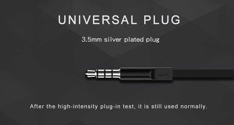 Wired in-Ear Headphones With Tangle-Free Cord Noise Isolating Bass Driven Sound Metal Earphones Carry Case Ear Bud Tips In-ear Earphone Super Bass Sound Sport Headset With Mic for Phones Ear Phone For Women 3.5mm