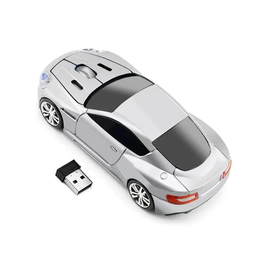 Wireless Mouse Blue Car Shaped Design 1600DPI Mouse USB Optical Ergonomic 3D Sports Car Mice For Laptop