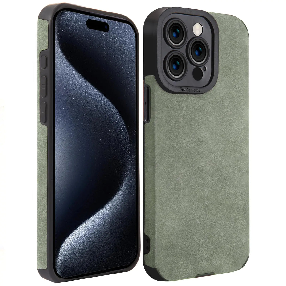 JIYOKIAM Design for iPhone 15 Case Shockproof Slim Phone case for iPhone 15 Plus/ 15 Pro/ 15 Pro Max Skin Protective Cover (Green for iPhone 15 Plus)