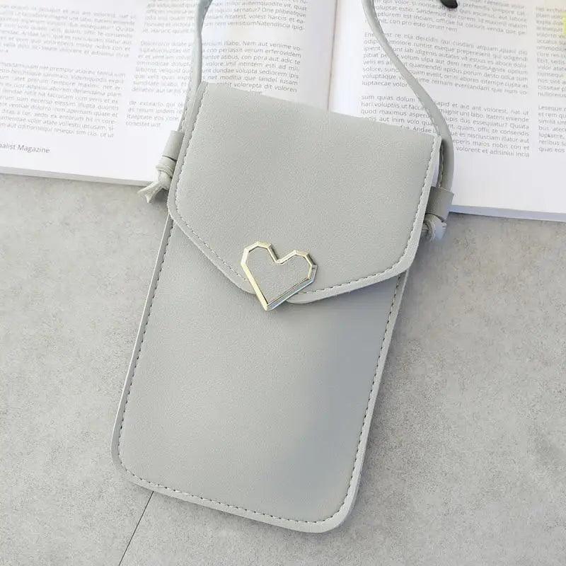 Women Bag Shoulder Transparent Bag Card Holders Girl Handbag Ladies PU Leather Clutch Phone Wallets Purse