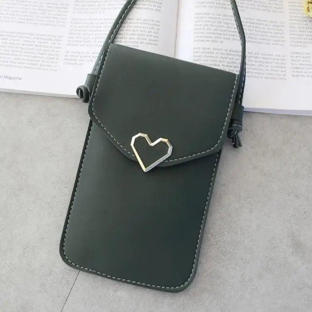 Women Bag Shoulder Transparent Bag Card Holders Girl Handbag Ladies PU Leather Clutch Phone Wallets Purse
