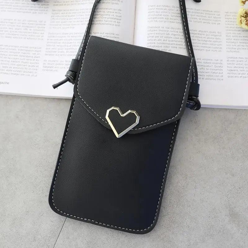 Women Bag Shoulder Transparent Bag Card Holders Girl Handbag Ladies PU Leather Clutch Phone Wallets Purse