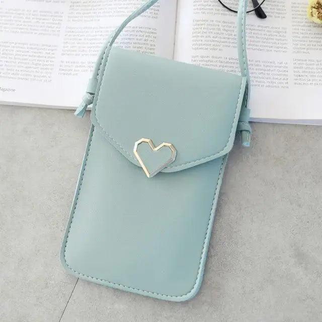 Women Bag Shoulder Transparent Bag Card Holders Girl Handbag Ladies PU Leather Clutch Phone Wallets Purse