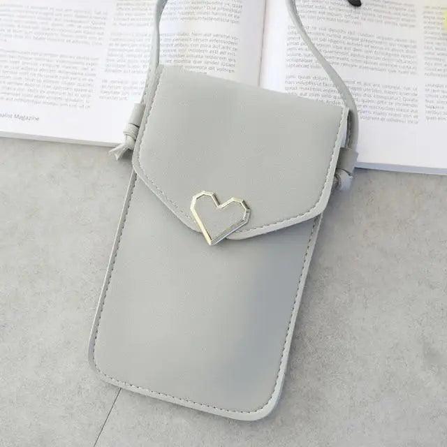 Women Bag Shoulder Transparent Bag Card Holders Girl Handbag Ladies PU Leather Clutch Phone Wallets Purse