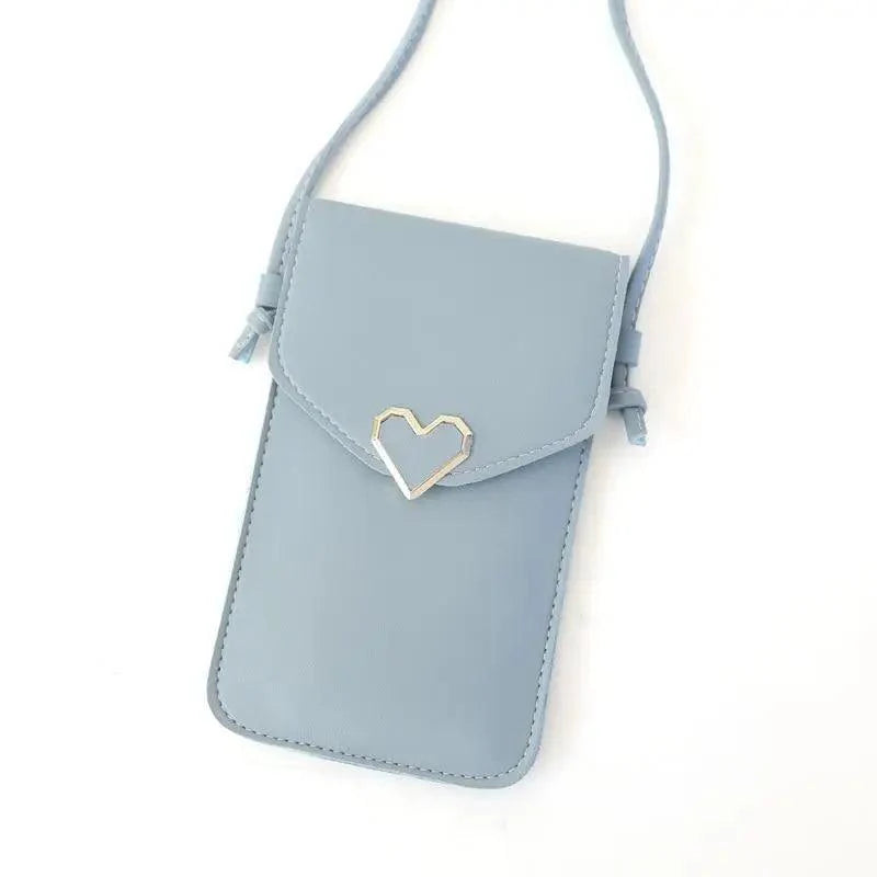 Women Bag Shoulder Transparent Bag Card Holders Girl Handbag Ladies PU Leather Clutch Phone Wallets Purse