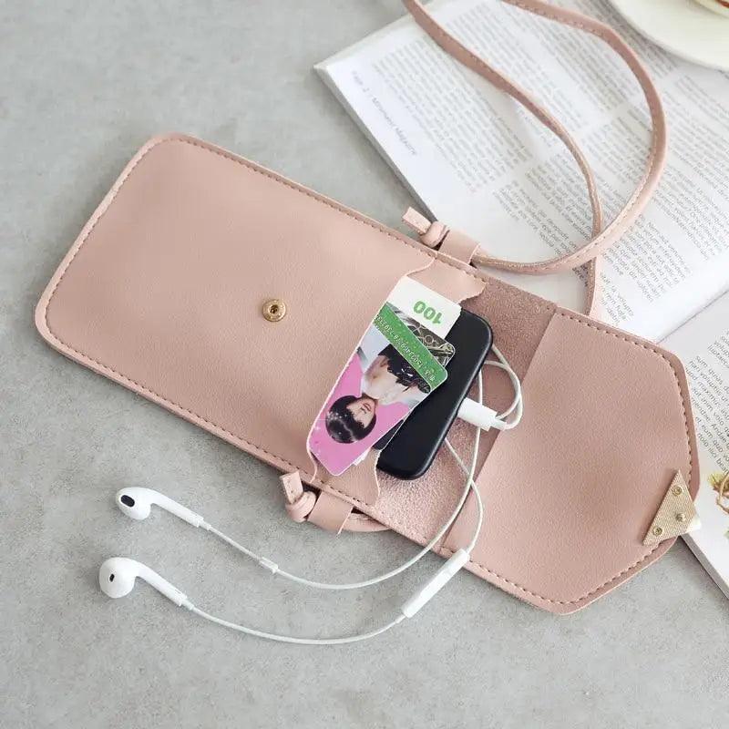 Women Bag Shoulder Transparent Bag Card Holders Girl Handbag Ladies PU Leather Clutch Phone Wallets Purse