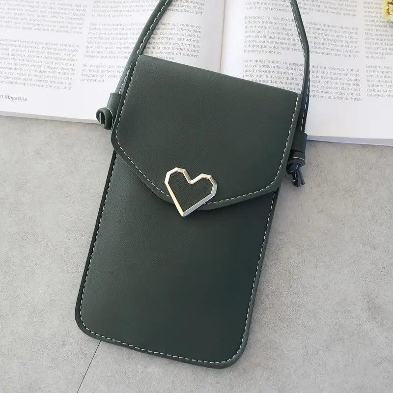 Women Bag Shoulder Transparent Bag Card Holders Girl Handbag Ladies PU Leather Clutch Phone Wallets Purse