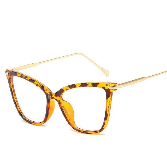 Women Luxury Cat Eye Sunglasses For Women Glasses Oversized Frame Transparent Lens Eyeglasses Computer Optical For Prescription Glasses For Women