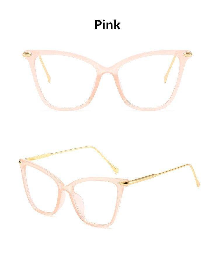 Women Luxury Cat Eye Sunglasses For Women Glasses Oversized Frame Transparent Lens Eyeglasses Computer Optical For Prescription Glasses For Women
