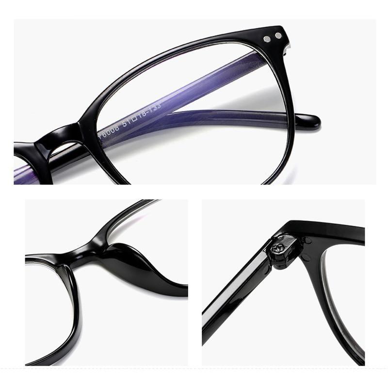 Women Myopia Glasses Ladies Blue And Anti Eye Strain Headache Computer Glasses Transparent Lens Film Coated Oval Formed Myopia Glasses -1.0 -1.5 -2.0 -2.5 -3.0 -3.5 -4.0 -4.5 -5.0 -5.5