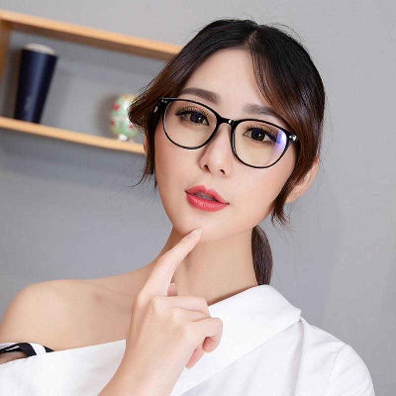 Women Myopia Glasses Ladies Blue And Anti Eye Strain Headache Computer Glasses Transparent Lens Film Coated Oval Formed Myopia Glasses -1.0 -1.5 -2.0 -2.5 -3.0 -3.5 -4.0 -4.5 -5.0 -5.5