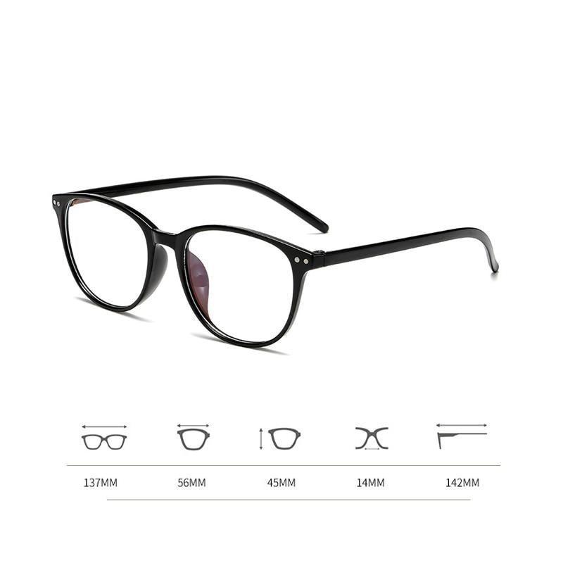 Women Myopia Glasses Ladies Blue And Anti Eye Strain Headache Computer Glasses Transparent Lens Film Coated Oval Formed Myopia Glasses -1.0 -1.5 -2.0 -2.5 -3.0 -3.5 -4.0 -4.5 -5.0 -5.5