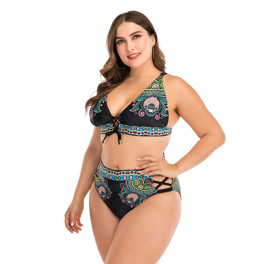 Women Push Up Bikini Sets Swimwear Women Swimsuit Plus Larges Size Bathing Swimming Suits Beachwear Women's Swimsuits Halter Push Up Bikini Two Piece Bathing Suits Women Plus Size Bikini