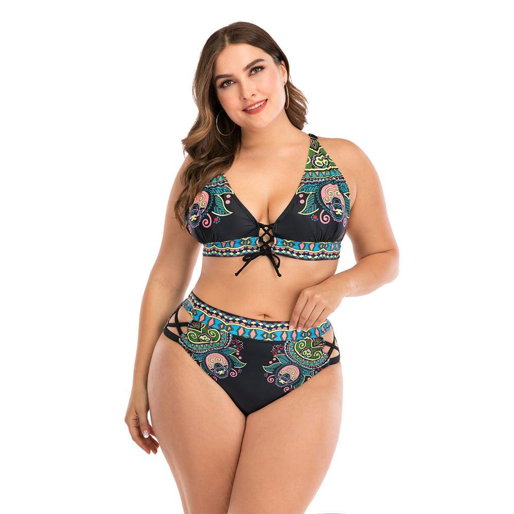 Women Push Up Bikini Sets Swimwear Women Swimsuit Plus Larges Size Bathing Swimming Suits Beachwear Women's Swimsuits Halter Push Up Bikini Two Piece Bathing Suits Women Plus Size Bikini