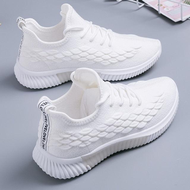 Women Running Sneakers Shoes Vulcanized Women's Casual Flats Elegant Soft Walking Shoes Breathable Non Slip Tennis Athletic Shoe For Casual Gym And Work