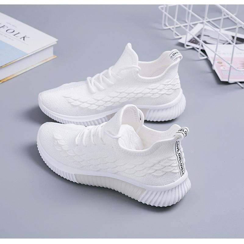 Women Running Sneakers Shoes Vulcanized Women's Casual Flats Elegant Soft Walking Shoes Breathable Non Slip Tennis Athletic Shoe For Casual Gym And Work