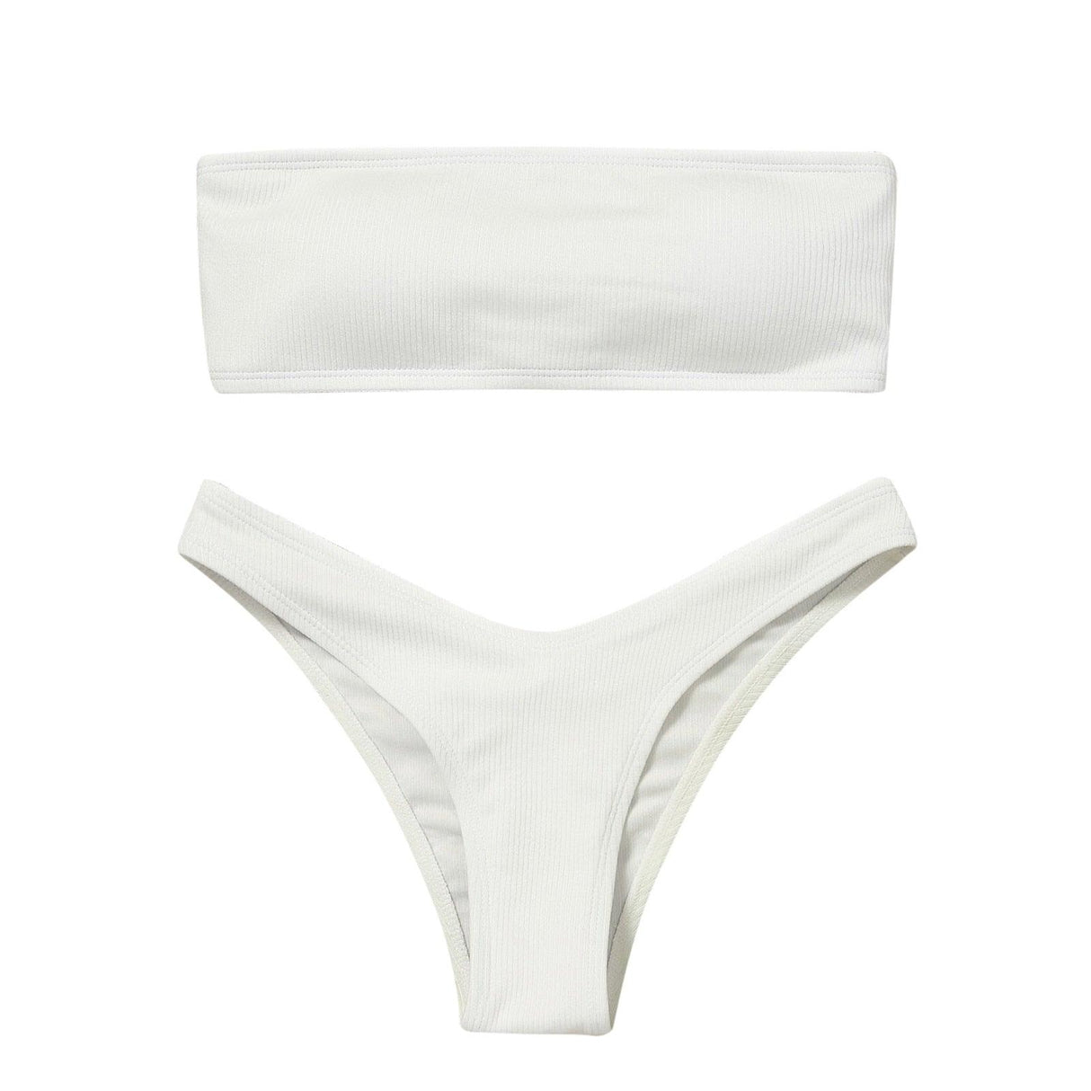 Women's Bikini Two Piece Swimsuit Swimwear Beach Bathing Suit Woman Two-Piece Strapless Padded High Cut Bandeau Bathing Suit Swimwear