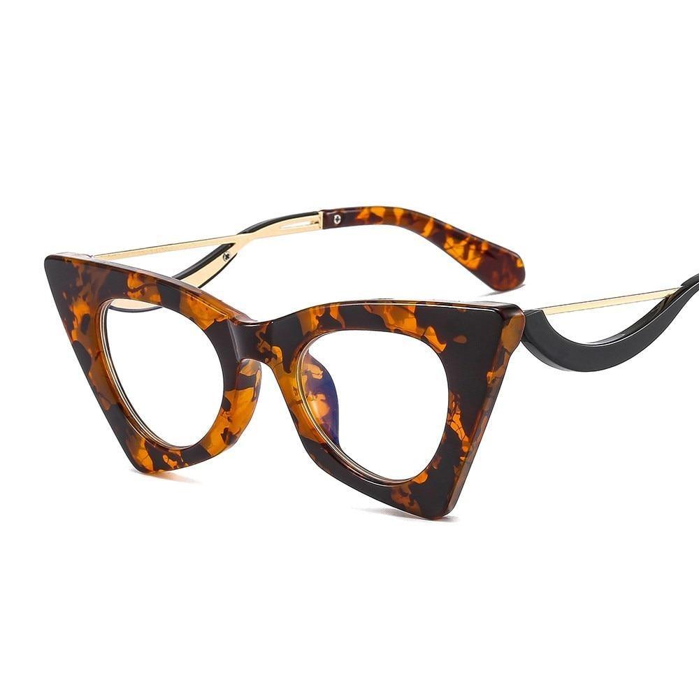 Womens Cat Eye Glasses Frame Fashion Designer Prescription eyeglasses With Clear Lens Fashion Cat Eye Womans Optical Glasses Prescription Lens Small Frames Women Transparent Glasses Eyeglasses Frames