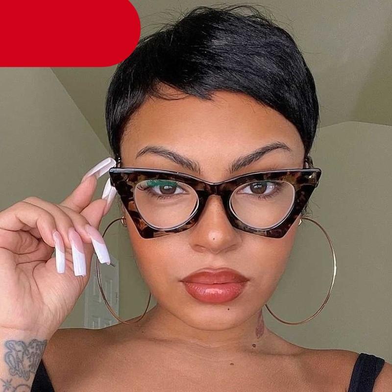 Womens Cat Eye Glasses Frame Fashion Designer Prescription eyeglasses With Clear Lens Fashion Cat Eye Womans Optical Glasses Prescription Lens Small Frames Women Transparent Glasses Eyeglasses Frames