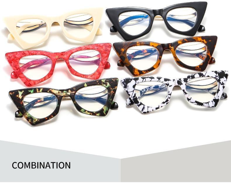 Womens Cat Eye Glasses Frame Fashion Designer Prescription eyeglasses With Clear Lens Fashion Cat Eye Womans Optical Glasses Prescription Lens Small Frames Women Transparent Glasses Eyeglasses Frames