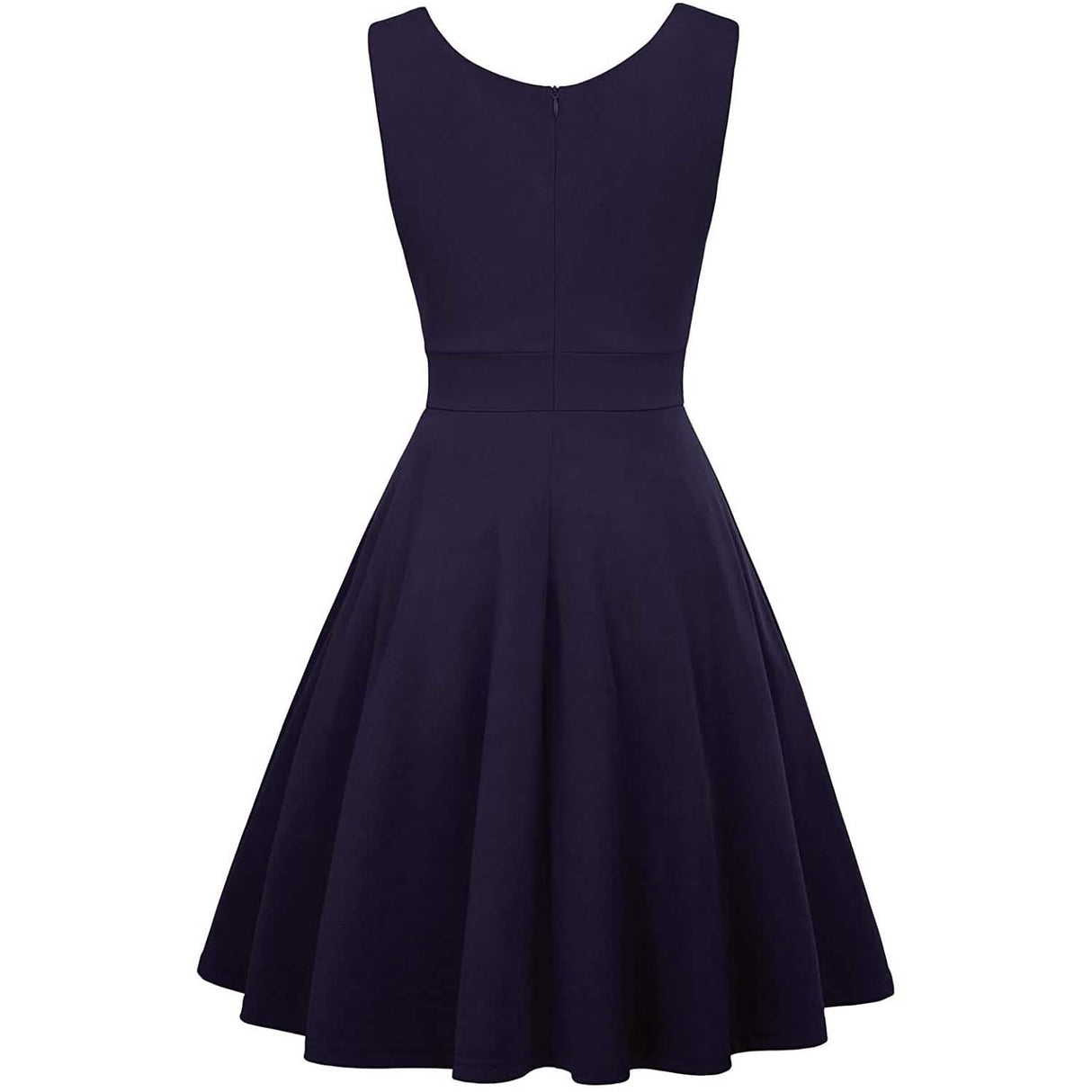 Women's Sleeveless Wrap V-Neck A-line Bridesmaid Cocktail Party Dress