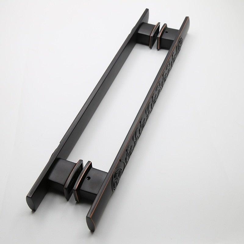 Wooden Door Glass Knob Handle Hotel Villa European Style Simple Antique Black Surface Mounted Solid Barn Pull Hand Wardrobe Shoe Cabinet Bathroom Cabinet Handle Drawer Handle