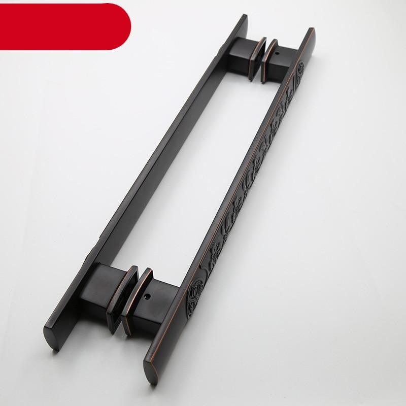 Wooden Door Glass Knob Handle Hotel Villa European Style Simple Antique Black Surface Mounted Solid Barn Pull Hand Wardrobe Shoe Cabinet Bathroom Cabinet Handle Drawer Handle
