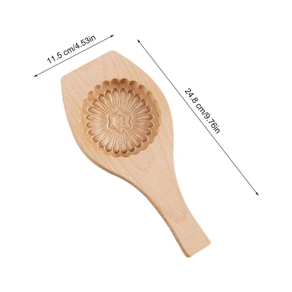 Wooden Tradition Moon Cake Molds Desserts Tools Cake Biscuit Baking Mold Three Dimensional Flower Pattern Wooden Mold Carved Round Wooden Mould Press Mooncake Mold Middle Eastern Cookie Cake Mold
