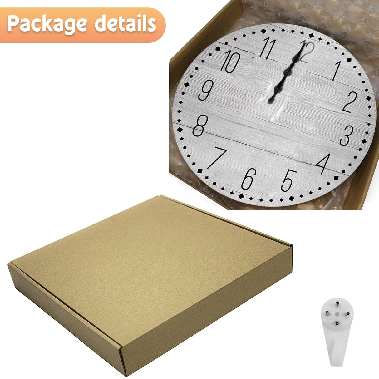 Wooden Wall Clock 10 Inch Silent Non Ticking Quartz Wall Clock 10 Inch Silent Non-Ticking Wooden Wall Clocks Battery Operated Country Retro Rustic Style Decorative for Living Room Kitchen Retro Fashion Wood Wall Clock Decorative for Living Room Kitchen