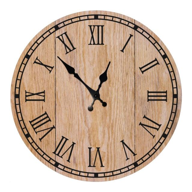 Wooden Wall Clock 10 Inch Silent Non Ticking Quartz Wall Clock 10 Inch Silent Non-Ticking Wooden Wall Clocks Battery Operated Country Retro Rustic Style Decorative for Living Room Kitchen Retro Fashion Wood Wall Clock Decorative for Living Room Kitchen