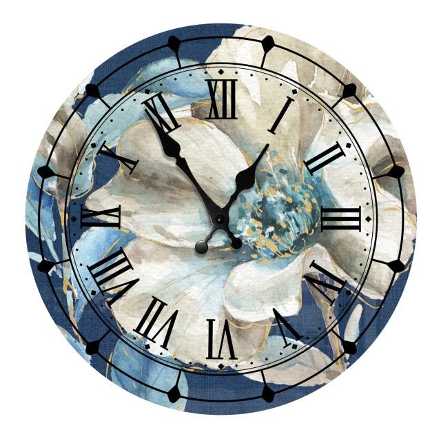 Wooden Wall Clock 10 Inch Silent Non Ticking Quartz Wall Clock 10 Inch Silent Non-Ticking Wooden Wall Clocks Battery Operated Country Retro Rustic Style Decorative for Living Room Kitchen Retro Fashion Wood Wall Clock Decorative for Living Room Kitchen