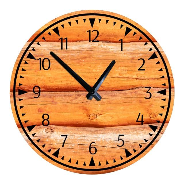 Wooden Wall Clock 10 Inch Silent Non Ticking Quartz Wall Clock 10 Inch Silent Non-Ticking Wooden Wall Clocks Battery Operated Country Retro Rustic Style Decorative for Living Room Kitchen Retro Fashion Wood Wall Clock Decorative for Living Room Kitchen