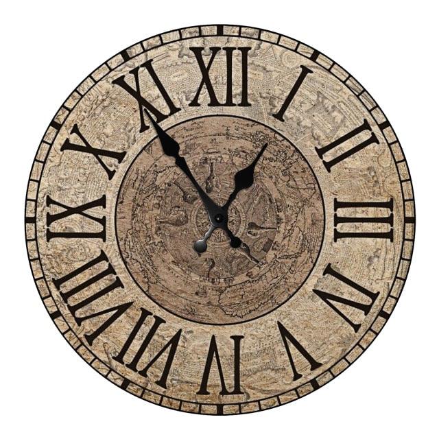 Wooden Wall Clock 10 Inch Silent Non Ticking Quartz Wall Clock 10 Inch Silent Non-Ticking Wooden Wall Clocks Battery Operated Country Retro Rustic Style Decorative for Living Room Kitchen Retro Fashion Wood Wall Clock Decorative for Living Room Kitchen