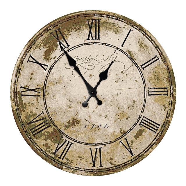 Wooden Wall Clock 10 Inch Silent Non Ticking Quartz Wall Clock 10 Inch Silent Non-Ticking Wooden Wall Clocks Battery Operated Country Retro Rustic Style Decorative for Living Room Kitchen Retro Fashion Wood Wall Clock Decorative for Living Room Kitchen