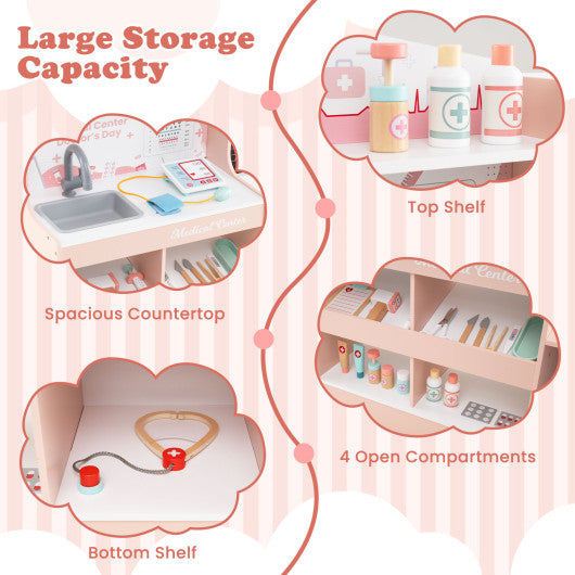 Sewing Machine Table with Charging Station and Lockable Casters-Brown