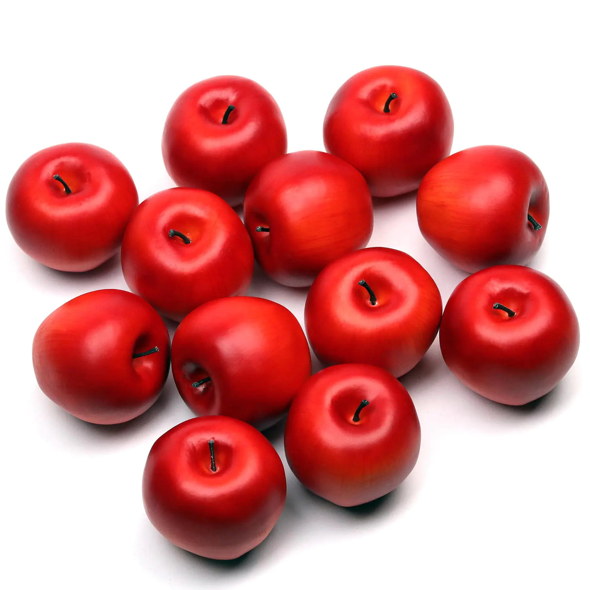 WsCrofts 12Pcs Artificial Apples Fake Fruit Faux Apples for Home Kitchen Table Fruit Bowl Decor Holiday Decorations Photography Props (Red)