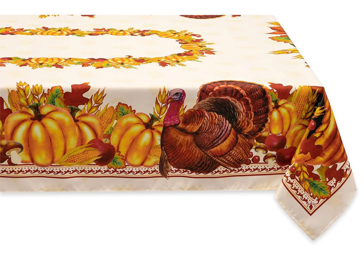 YiHomer Fall Thanksgiving Tabletop Collection for Kitchen Dining Decoration Parties Harvest Harvest Party Tablecloth 52 x 70 Rectangle