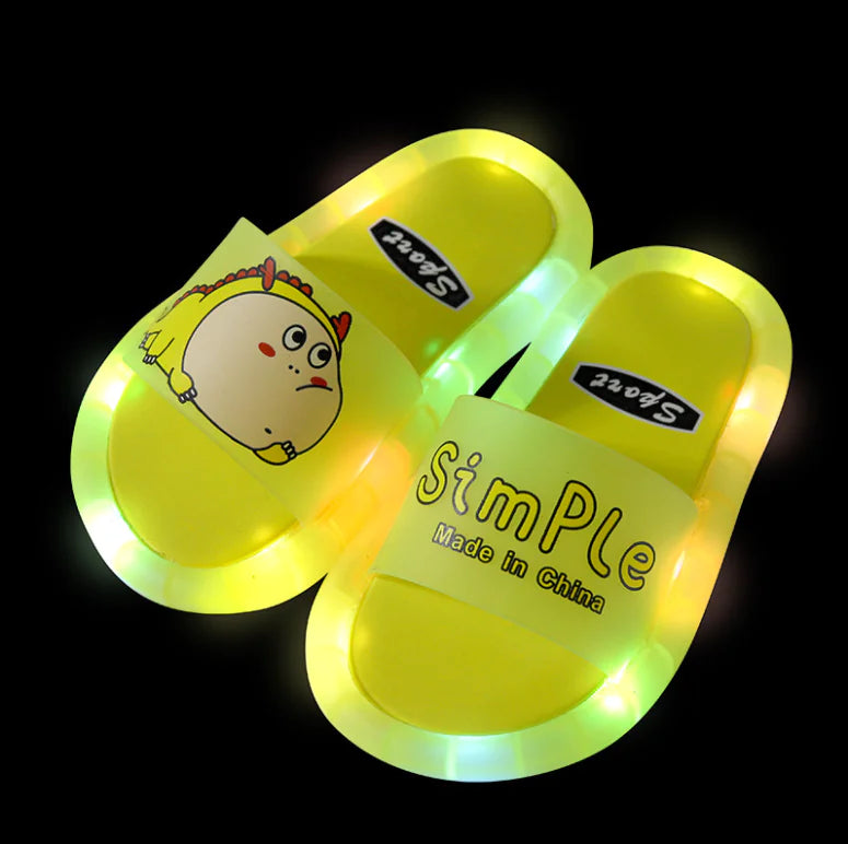 Glowing Dinosaur Cartoon Slippers for Kids