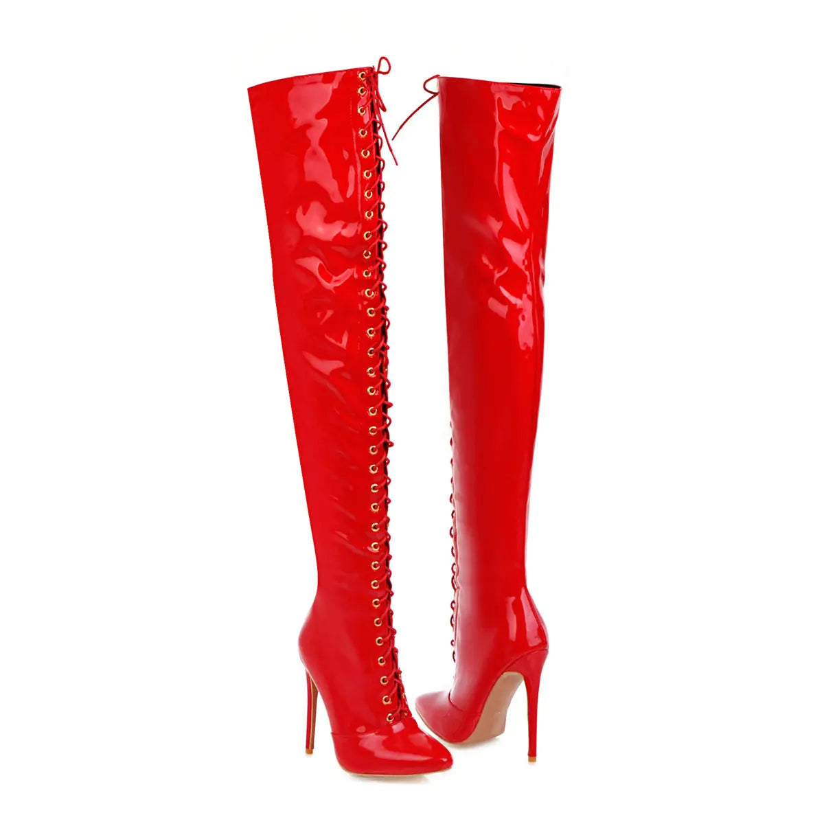 Elegant Embroidered Over The Knee Stiletto Boots