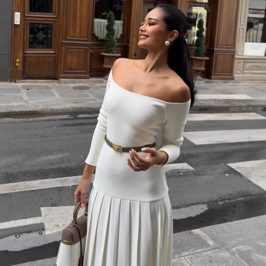 Elegant Retro Split Dress