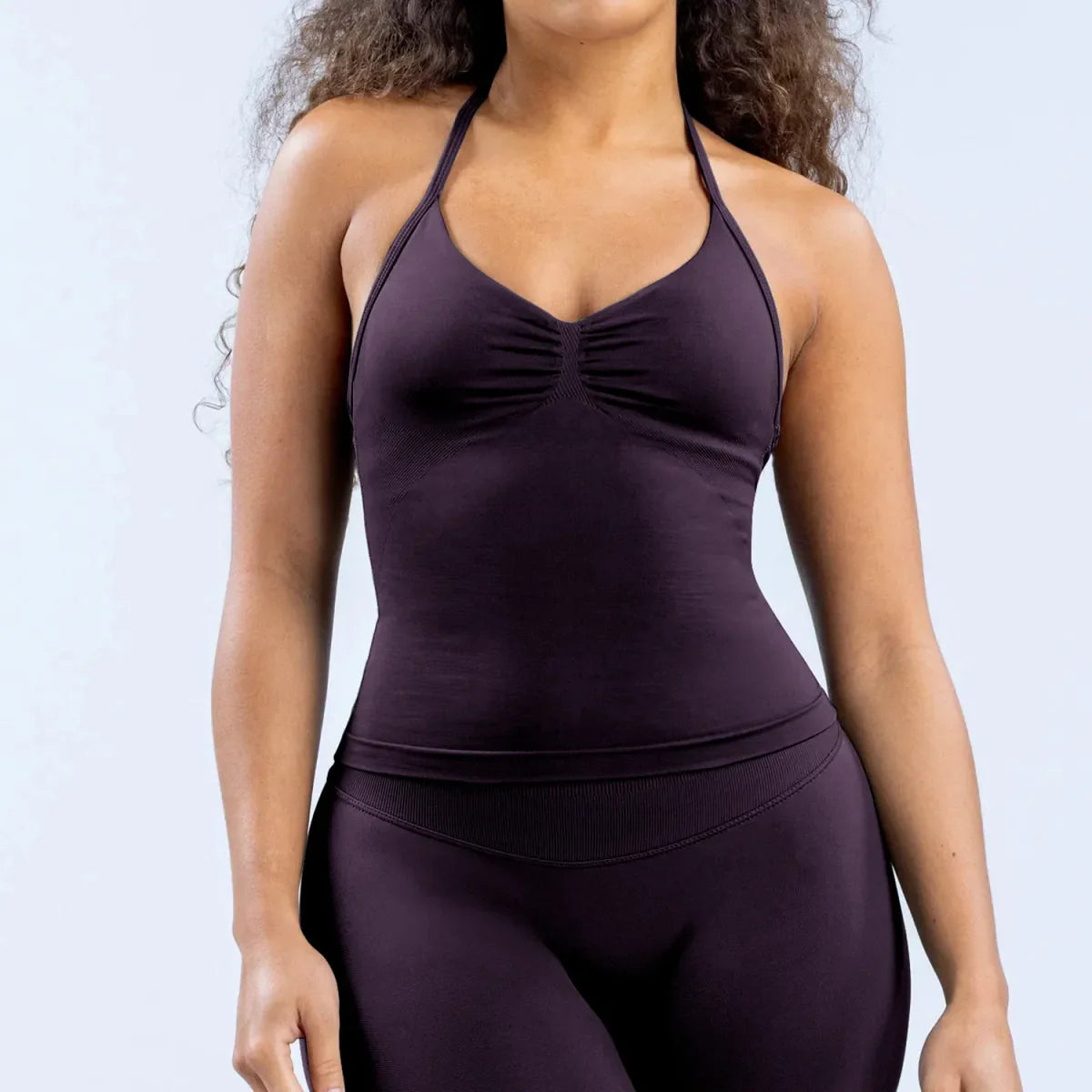 Matte Nylon Seamless Sports Vest Top