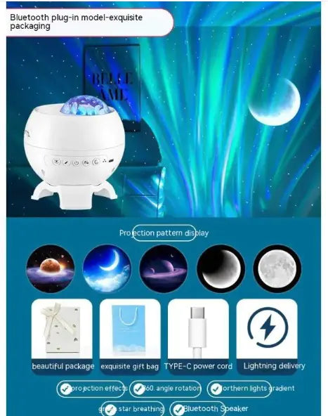 Northern Lights Starry Sky Projector